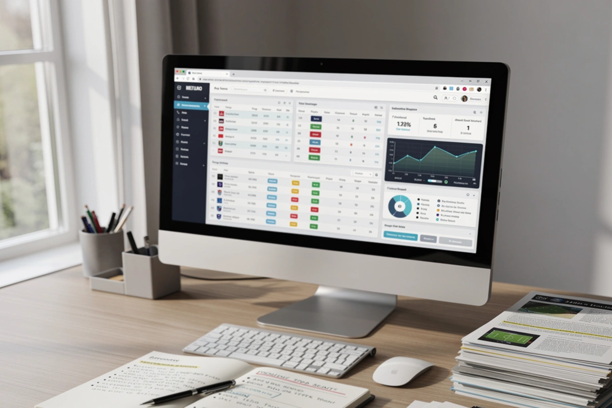 Organized research workflow with statistics, notes, and analysis tools